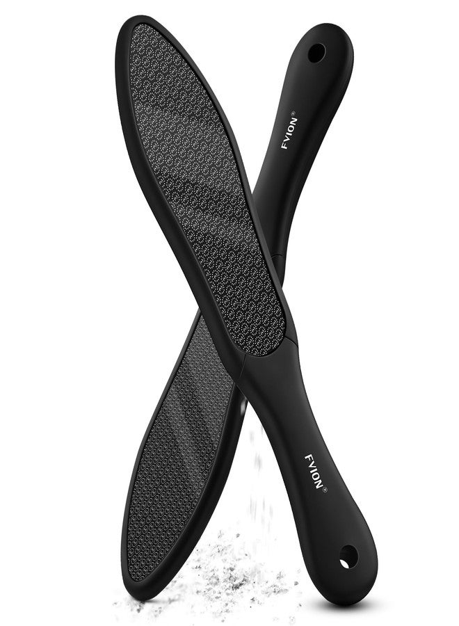 FVION Double-Sided Nano Glass Foot File for Callus Remover - Highly Effective Hard and Dead Skin Remover for Cracked Heels and Dry Skin (Black) - Image 1